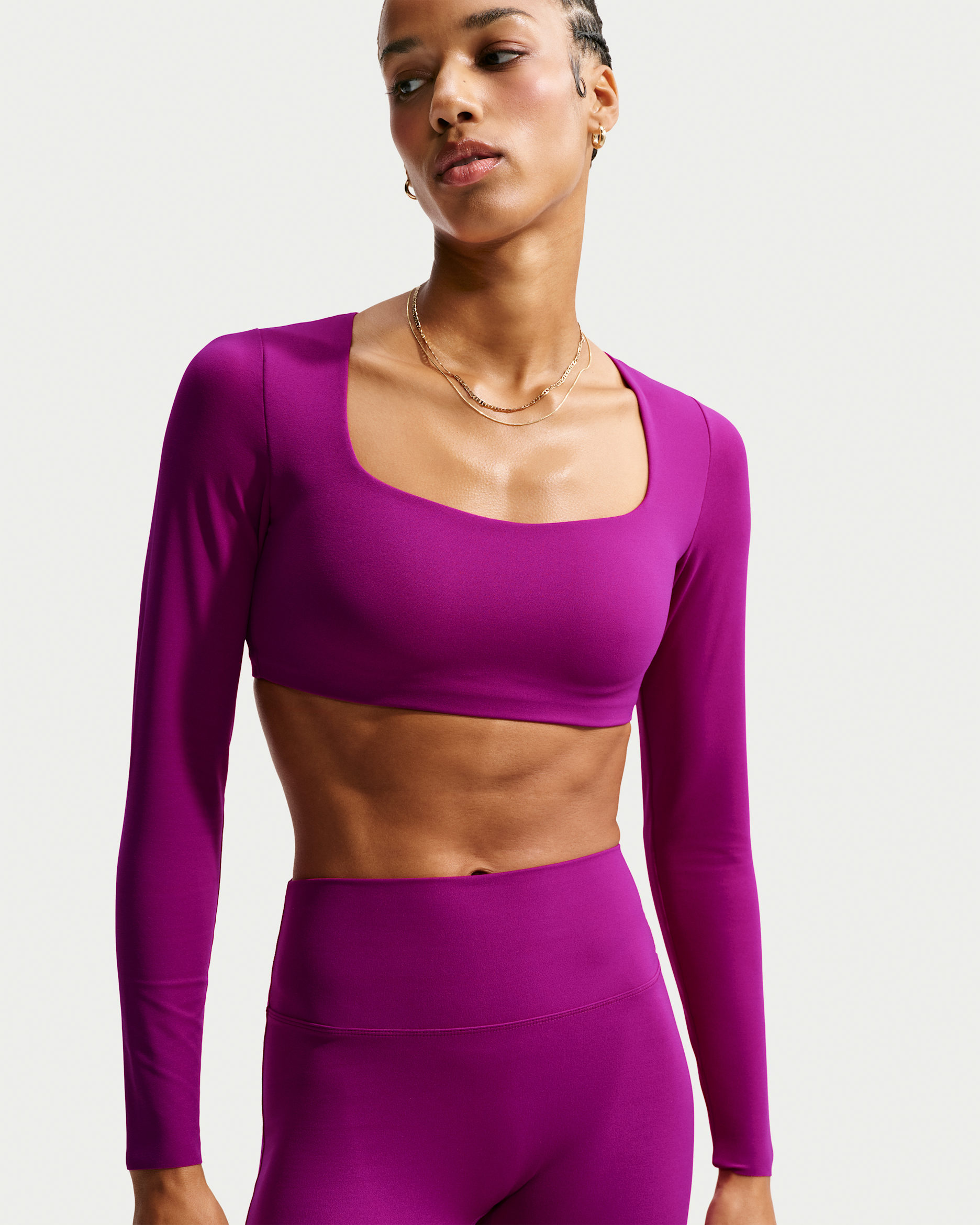 Nike Zenvy Women's Light-Support Padded Long-Sleeve Sports Bra